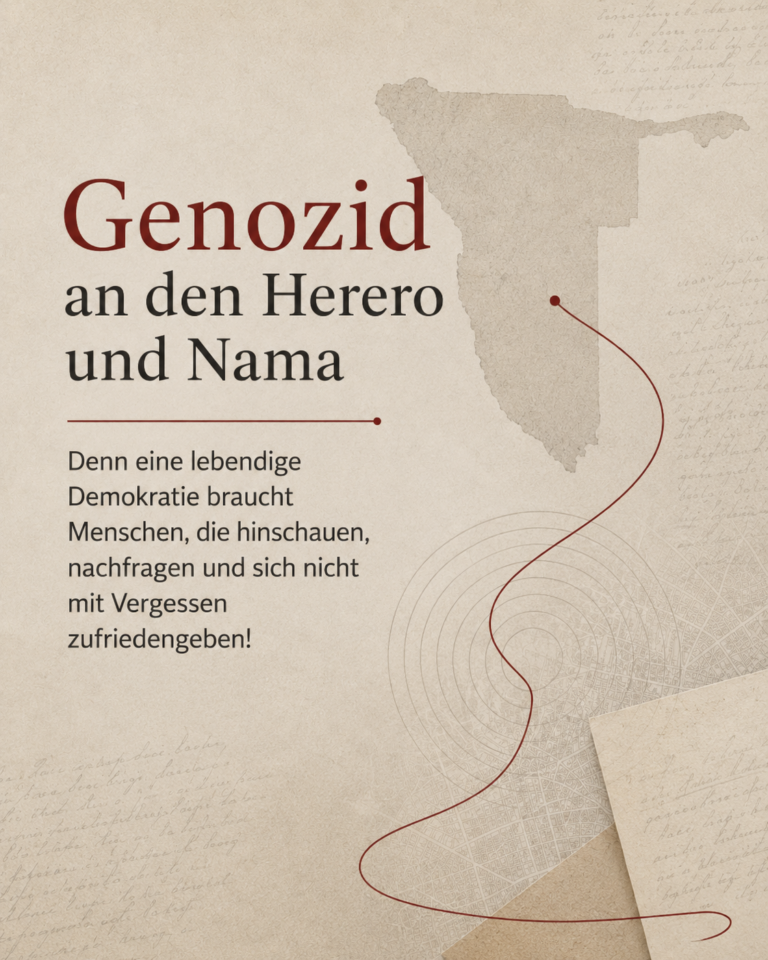 Rückblickende Stellungnahme der Demokratie AG Ostsachsen zum Gedenktag für die Opfer des Genozids an den Herero und Nama